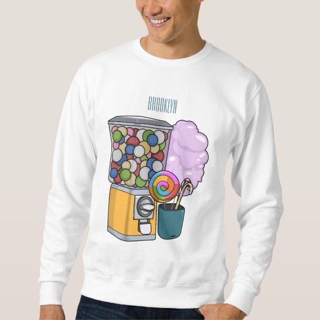 Moletom Ilustração de desenho animado doce (Frente)