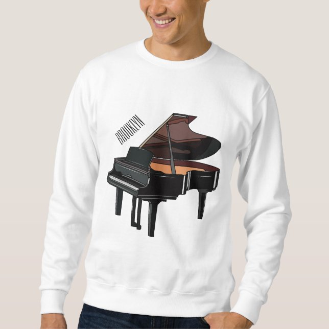 Moletom Ilustração de desenho animado Piano (Frente)