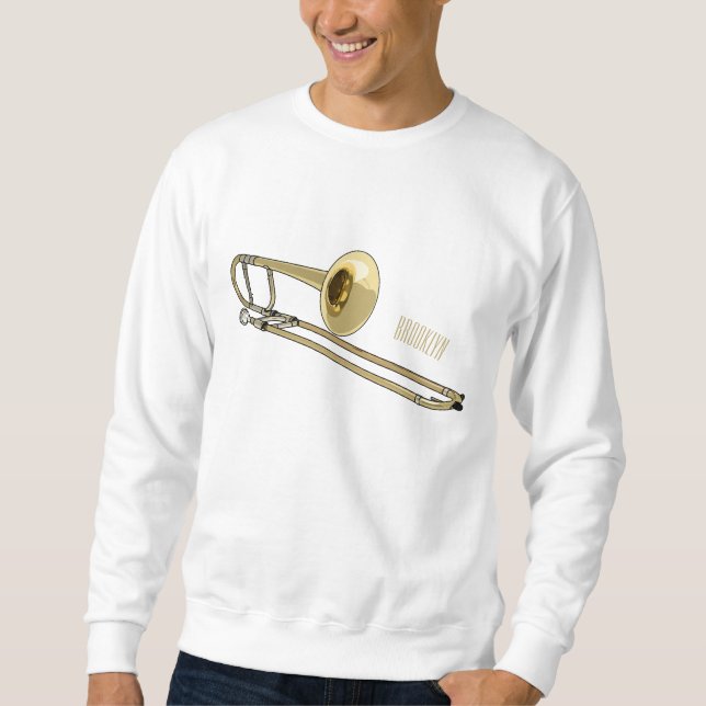 Moletom Ilustração de desenho animado Trombone (Frente)