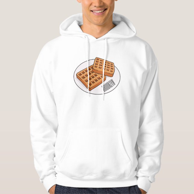 Moletom Ilustração de desenho animado Waffle (Frente)