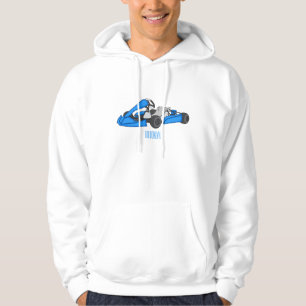 Moletom Ilustração de desenho de corrida de Kart