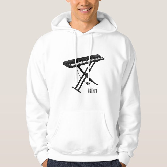 Moletom Ilustração de desenho de piano de teclado (Frente)