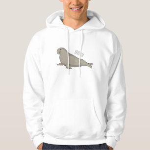 Moletom Ilustração de desenho do selo elefante