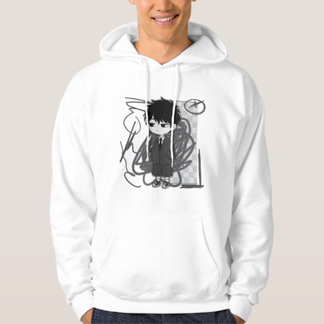 Moletom Ilustração de menino chibi de terno relacionado ao (Frente)