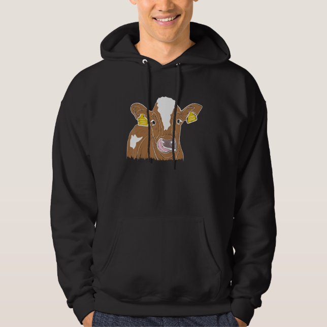 Moletom Ilustração de Vaca Vibrante (Frente)