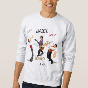Moletom Ilustração de Vintage Musical do Jazz