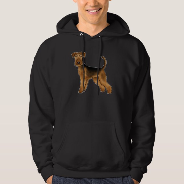 Moletom Ilustração do Cão Airedale Terrier Bingley Terrier (Frente)