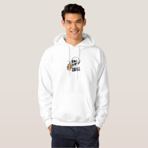 Moletom Ilustração do crânio preto e laranja Chiill Hoodie