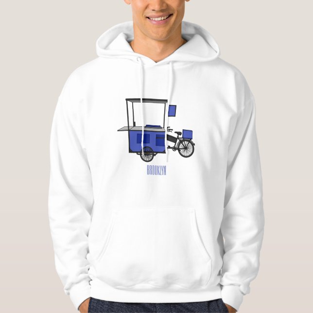 Moletom ilustração do desenho do carrinho de comida (Frente)