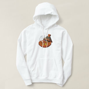 Moletom Ilustração Vibrante de Tagine Marroquino Comida Fu