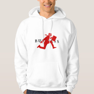 Moletom Ilustrado Branco e Vermelho para Negócios