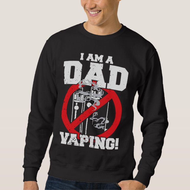 Moletom I'm A Dad Against Vaping Strict Parent Anti Smokin (Frente)