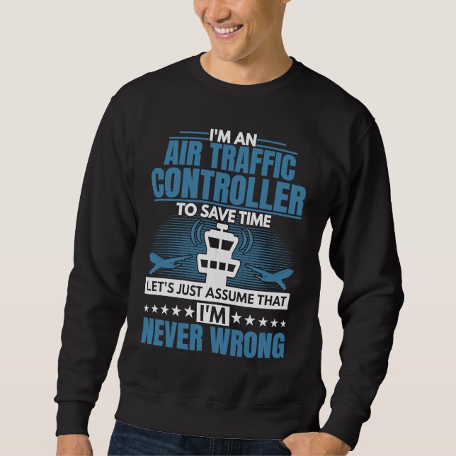 Moletom I'm An Air Traffic Controller Aviation Airplane Gr (Frente)