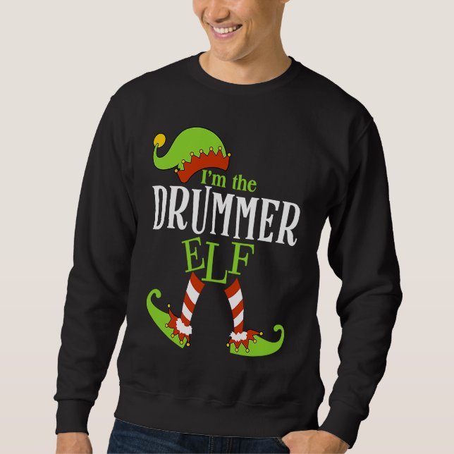 Moletom I'm The DRUMMER Elf Family Group Matching PJ Chris (Frente)