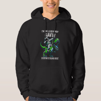 Moletom I'm The Legendary Gavin Funny Astronaut Dinosaur C