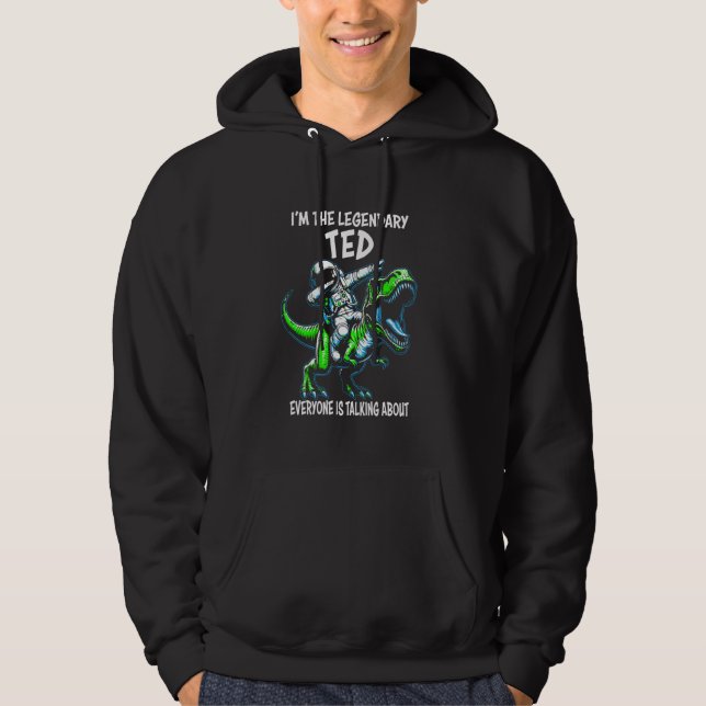 Moletom I'm The Legendary Ted Funny Astronaut Dinosaur Car (Frente)