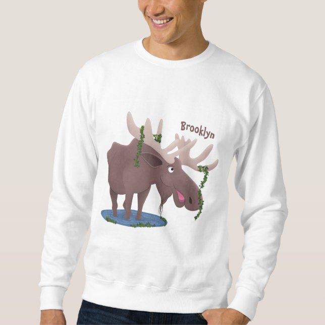 Moletom Imagem animada alegre e engraçada (Frente)