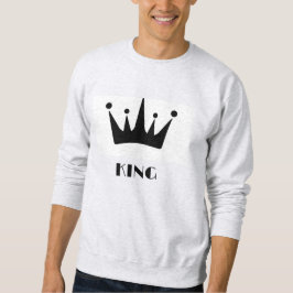 Moletom Imagem da Coroa do Texto King Personalizado Cor Pr