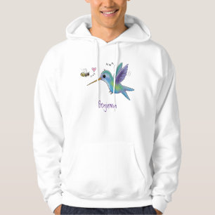 Moletom Imagem de desenho animado de bee hummingbird