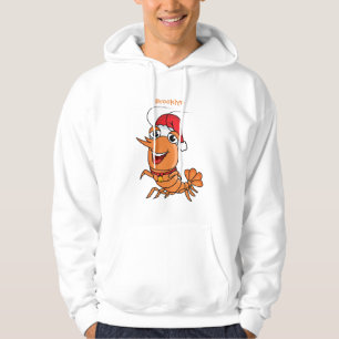 Moletom Imagem de desenho animado de camarão de Natal fel