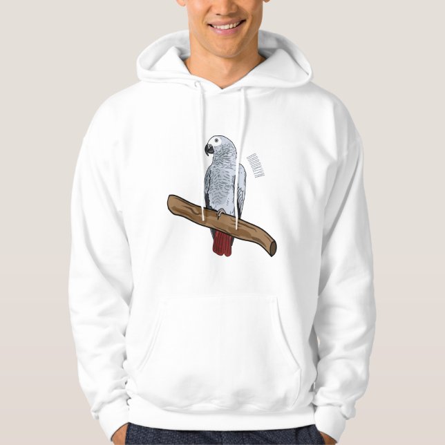 Moletom Imagem de desenho animado de cinza africana (Frente)