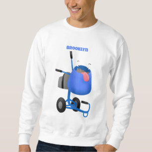 Moletom Imagem de desenho animado de misturador azul engra
