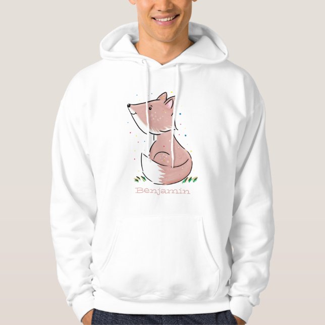 Moletom Imagem de desenho animado de raposas de bebês (Frente)