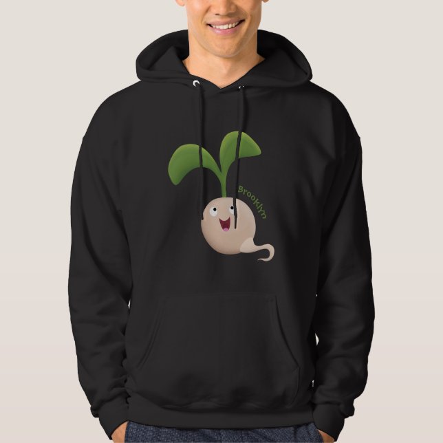 Moletom Imagem de desenho animado de sementes felizes e bo (Frente)