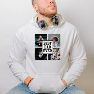 Moletom Imagem de Foto Personalizada do Melhor Pai Branco