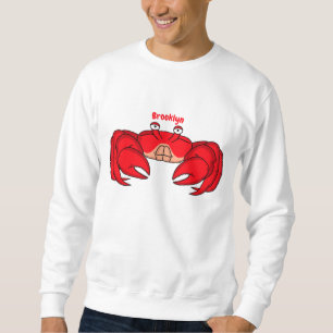 Moletom Imagem do desenho animado de caranguejo vermelho-b