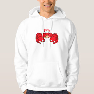 Moletom Imagem do desenho animado de caranguejo vermelho-b