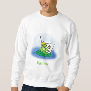 Moletom Imagem engraçada e engraçada do desenho do sapo ve