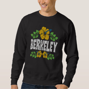Moletom Impressão de Cor Desgastada de Flores de Berkeley