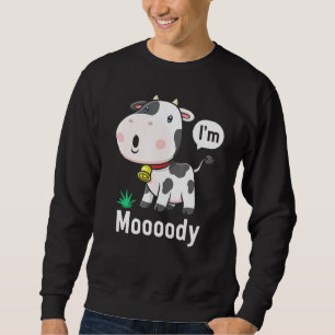 Moletom Impressão de Vaca Mooody Desculpe, Bit Moody Hoje