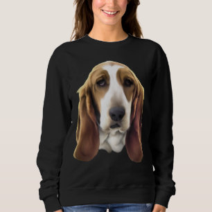 Moletom Impressão do retrato do cão de Basset Hound