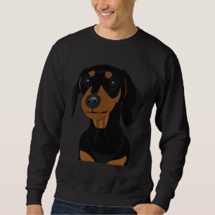 Moletom Impressão Grande E Preto Dachshund Puppy