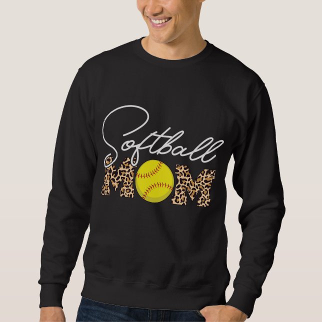 Moletom Impressão Leopardo da Mãe de Softball (Frente)