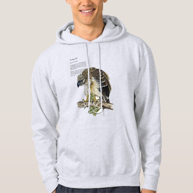 Moletom Impressão Pintado à mão, Hoodie de águia ameaçada (Frente)
