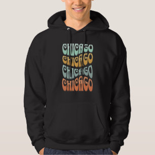 Moletom Incrível Chicago Illinois Groovy Retro 60s 70s Sty
