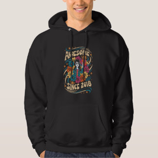 Moletom Incrível desde 2018, Hippie Flower Groovy Birthday