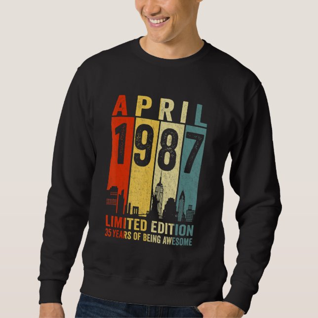 Moletom Incrível desde abril de 1987, 35º Aniversário da V (Frente)