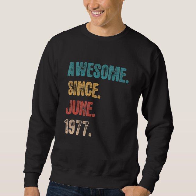 Moletom Incrível Desde Junho De 1977 45 Anos Dia 45 (Frente)