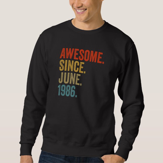 Moletom Incrível desde junho de 1986, 36º Aniversário, Ret (Frente)