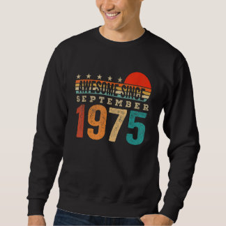 Moletom Incrível Desde Setembro 1975 47º Aniversário 47 An