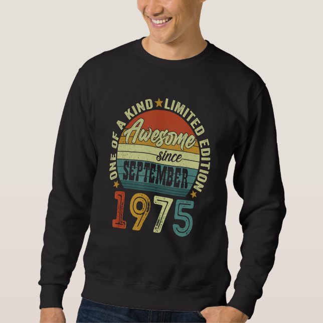 Moletom Incrível Desde Setembro De 1975 47 Anos De Idade 4 (Frente)
