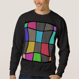 Moletom Incrível Design Moderno Estilo Mondrian