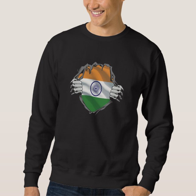 Moletom India flag under clothing Indian Indian (Frente)