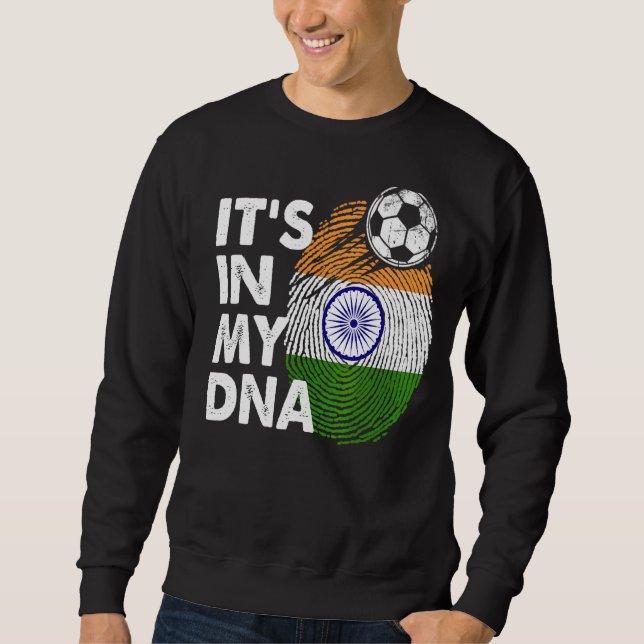 Moletom Índia: Minha Equipe de Bandeira Índia de Dna (Frente)