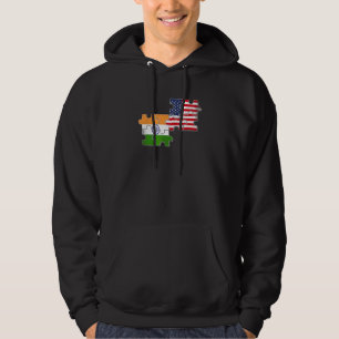 Moletom India Usa Love Roots Indian American Flag
