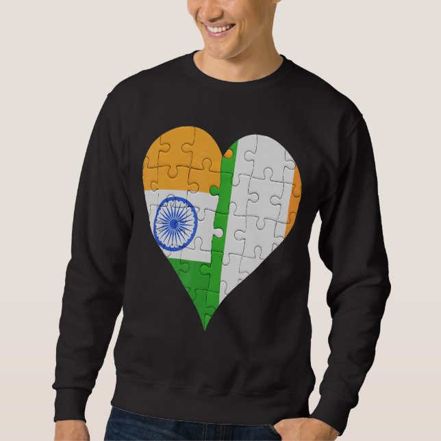 Moletom Indian Irish Flag Heart (Frente)